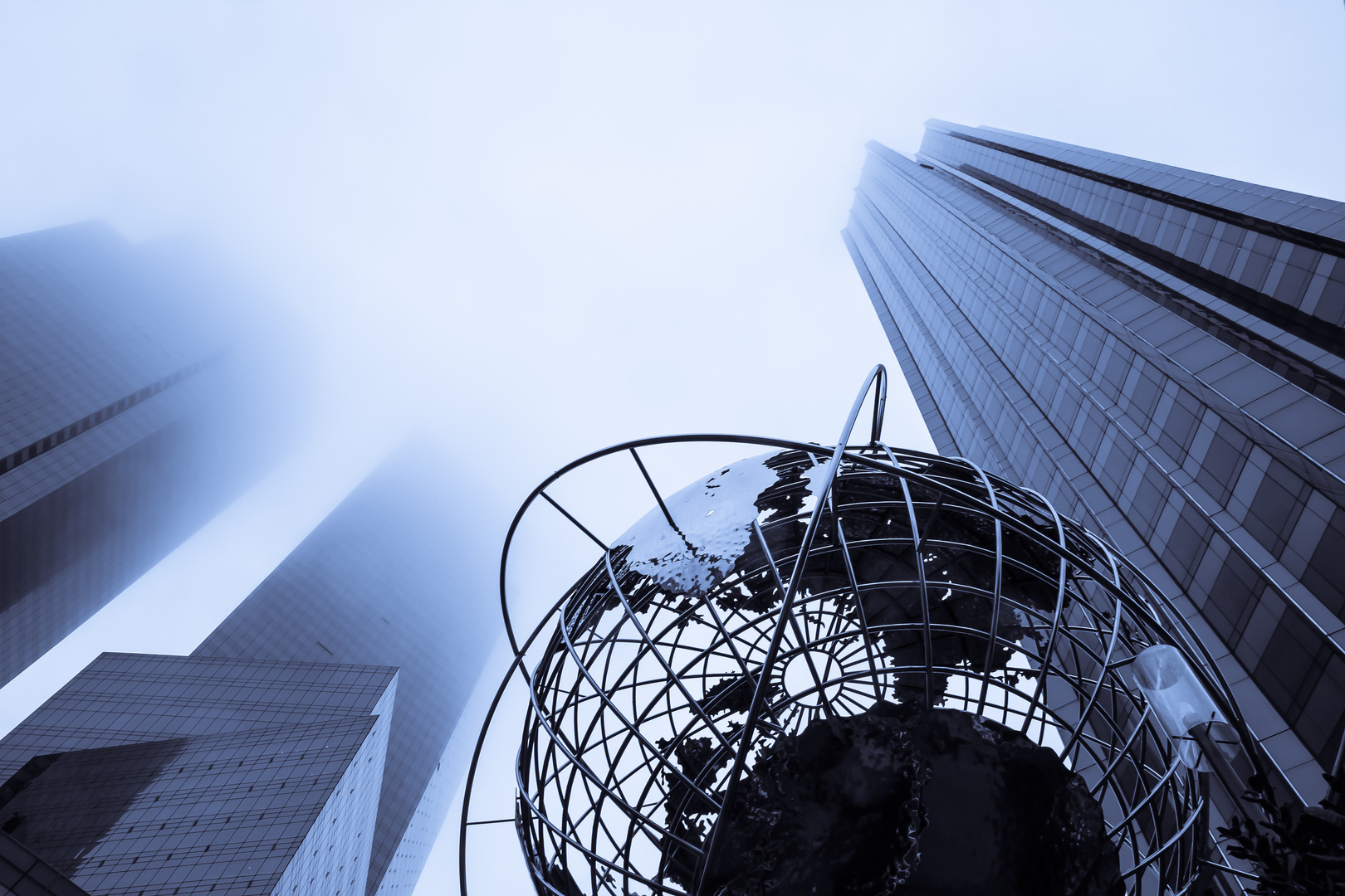 Columbus Circle bei Nebel