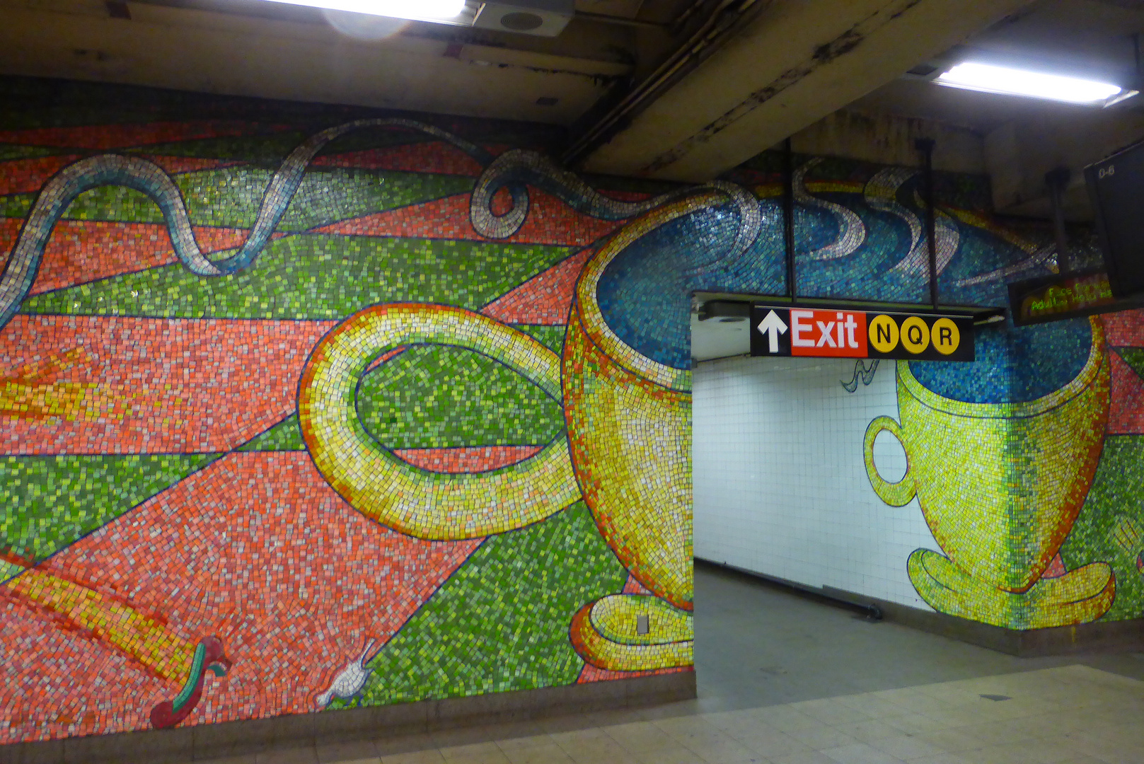 Columbus Circle ÜBERGANG zu den Subway Linien N-Q-R