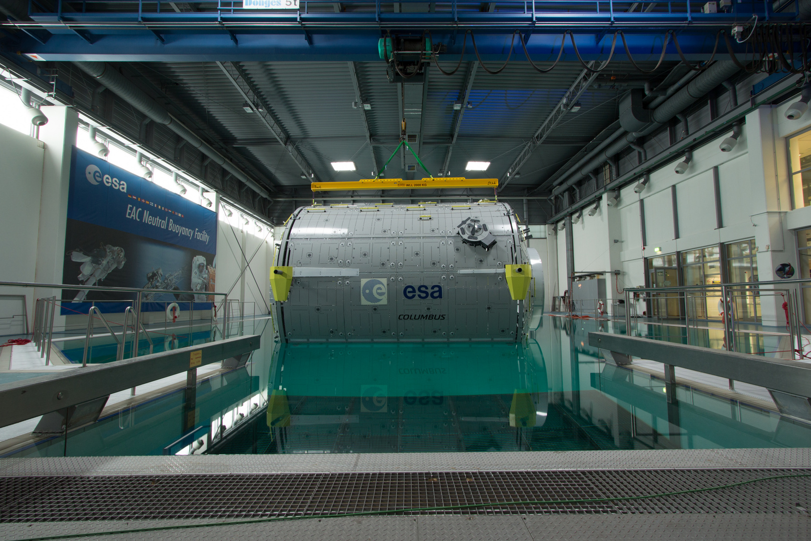 Columbus Modell der Neutral Buoyancy Facility (NBF) der ESA in Köln