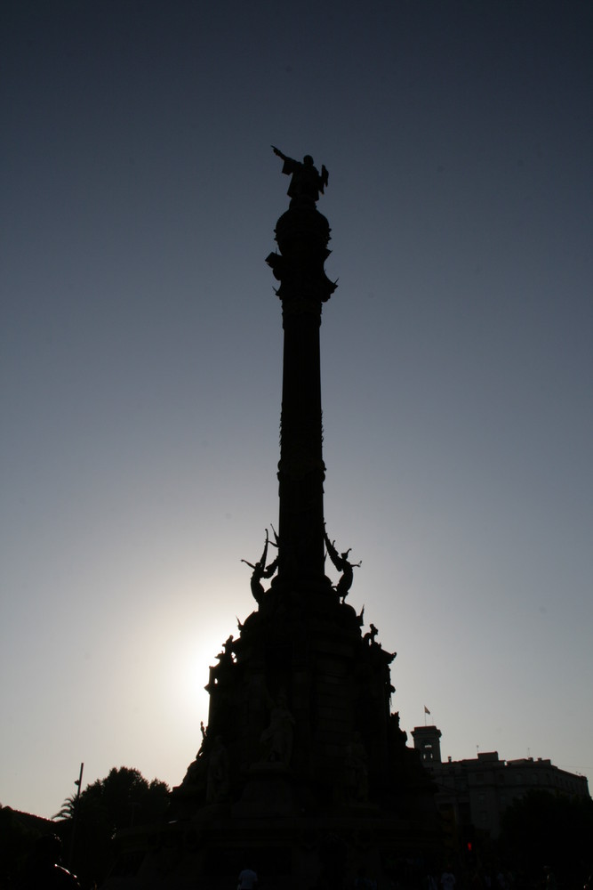 Columbus Säule am Hafen von Barcelona