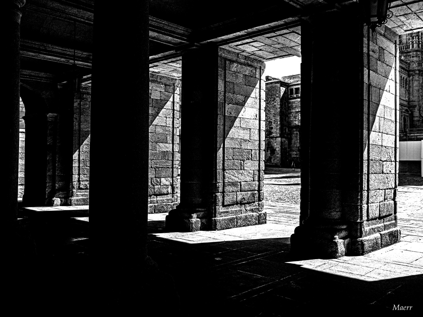 Columnas del Ayuntamiento de Santiago.