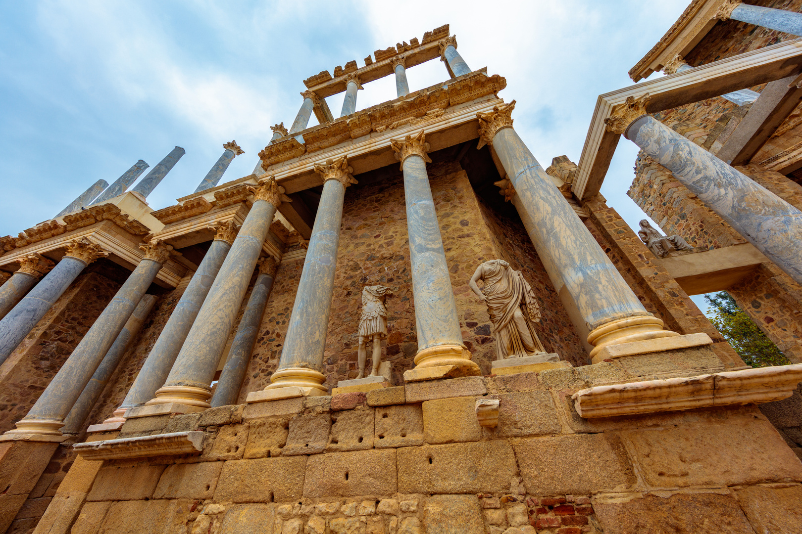 columnas teatro romano, Mérida, Badajoz