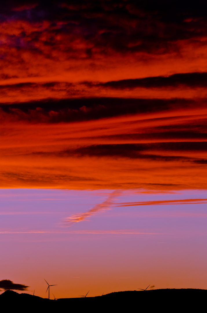 Combinación del cierzo y las nubes.