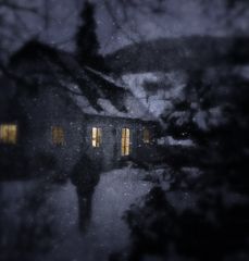 coming home on a snowy evening