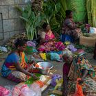 Commerçantes sur le marché à Madras.