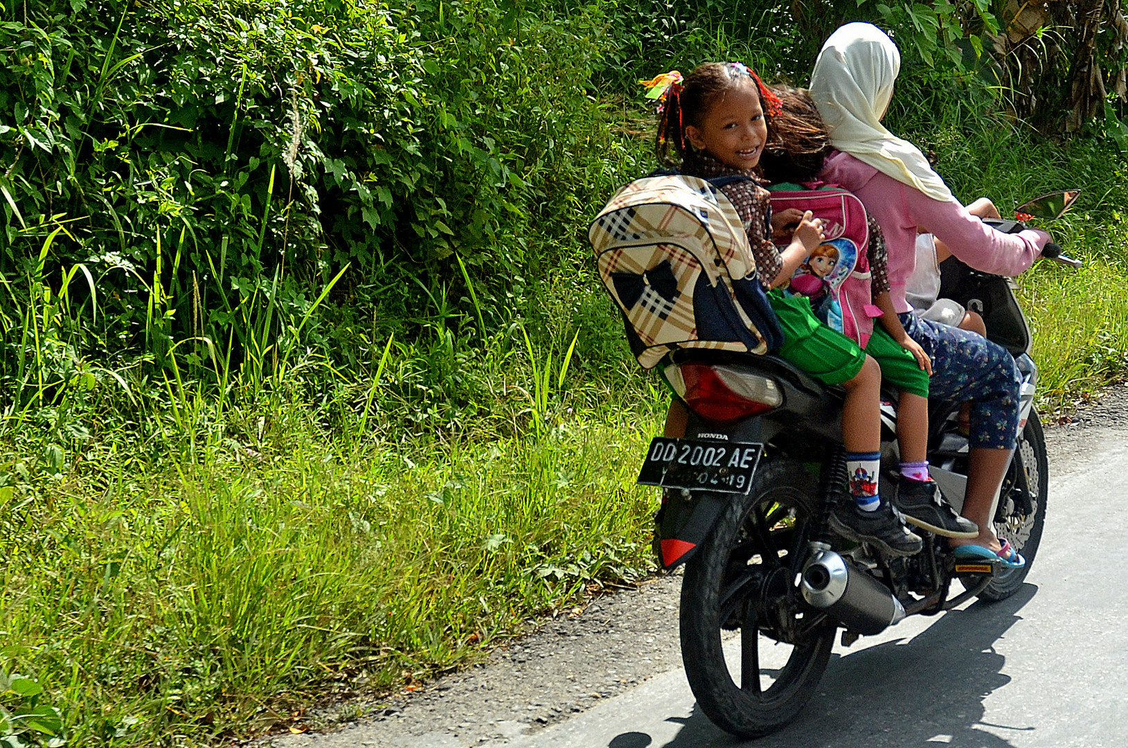 Comming back from school...Sulawesi, Indonesia