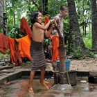 communal shower at Lolei Temple