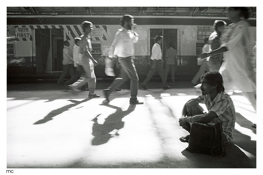 commuters and a waiter