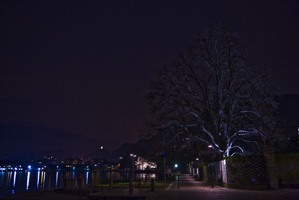 Como di notte lungo lago