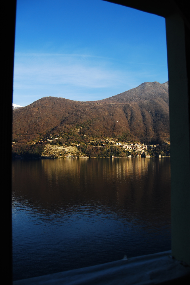 Como lake from a window