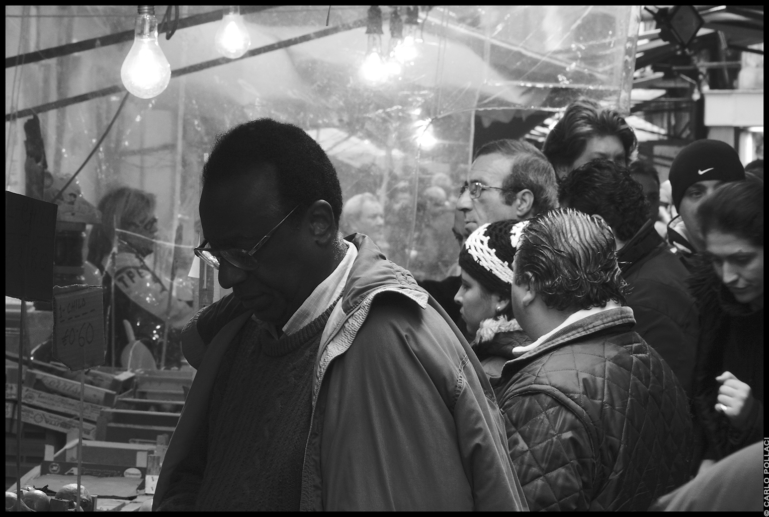 Compact crowd at the popular market