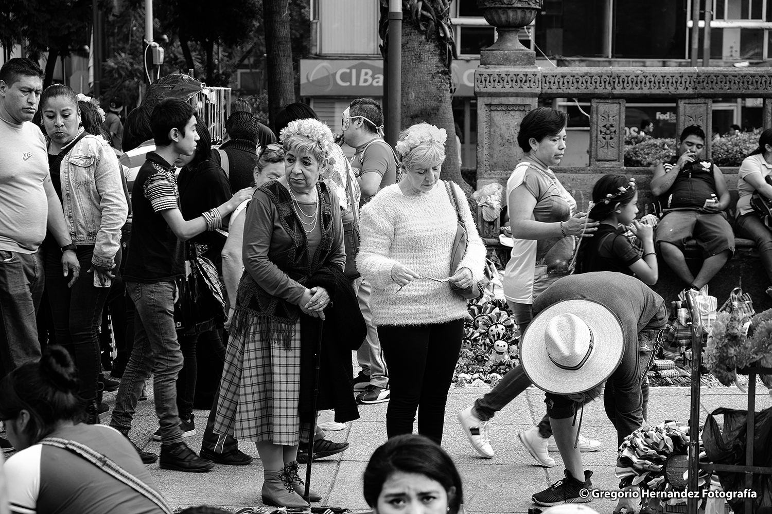 Compradoras de artesanías, Desfile Dia de Muertos 2019, CDMX