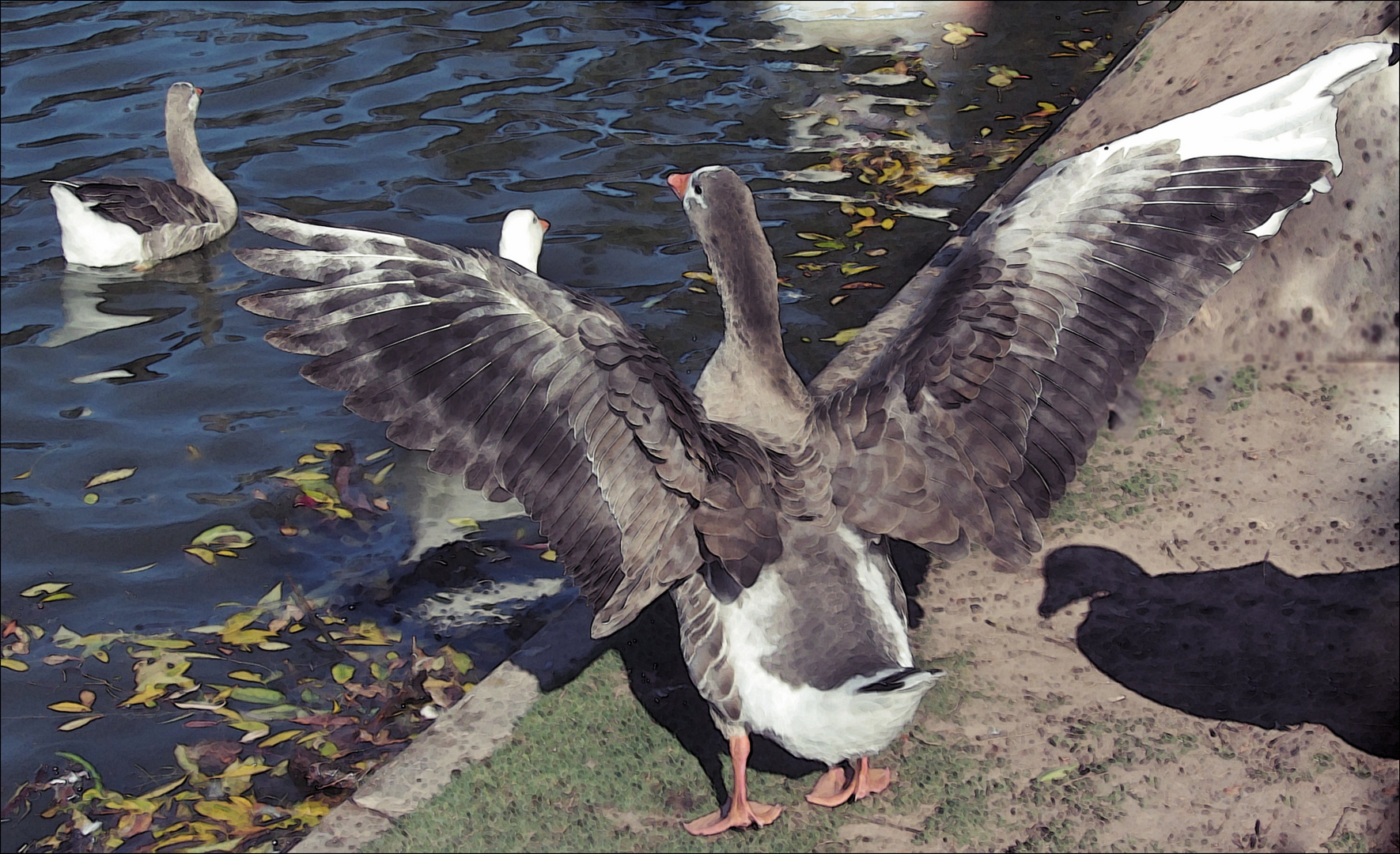 Con las alas desplegadas