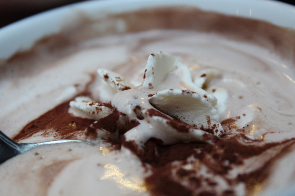 Con questo freddo, una bella tazza di cioccolata calda è proprio l'ideale!