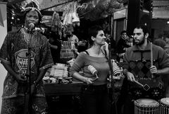 Concert of ethnic music group Doudou Diouf at the popular market of Ballarò #1