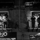 Concert on the balconies of the city center, on Christmas Eve