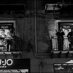 Concert on the balconies of the city center, on Christmas Eve