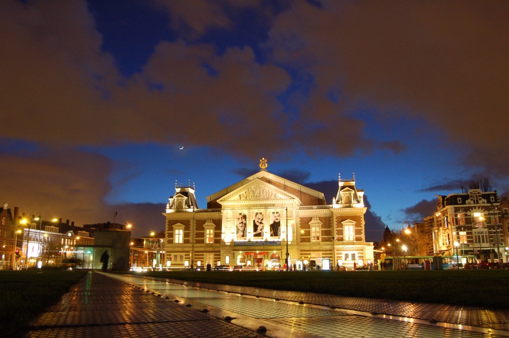 Concertgebouw Amsterdam at dusk