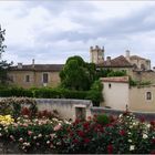 Condom - Vue sur le Jardin Jean Jaurès et le centre ville avec la cathédrale