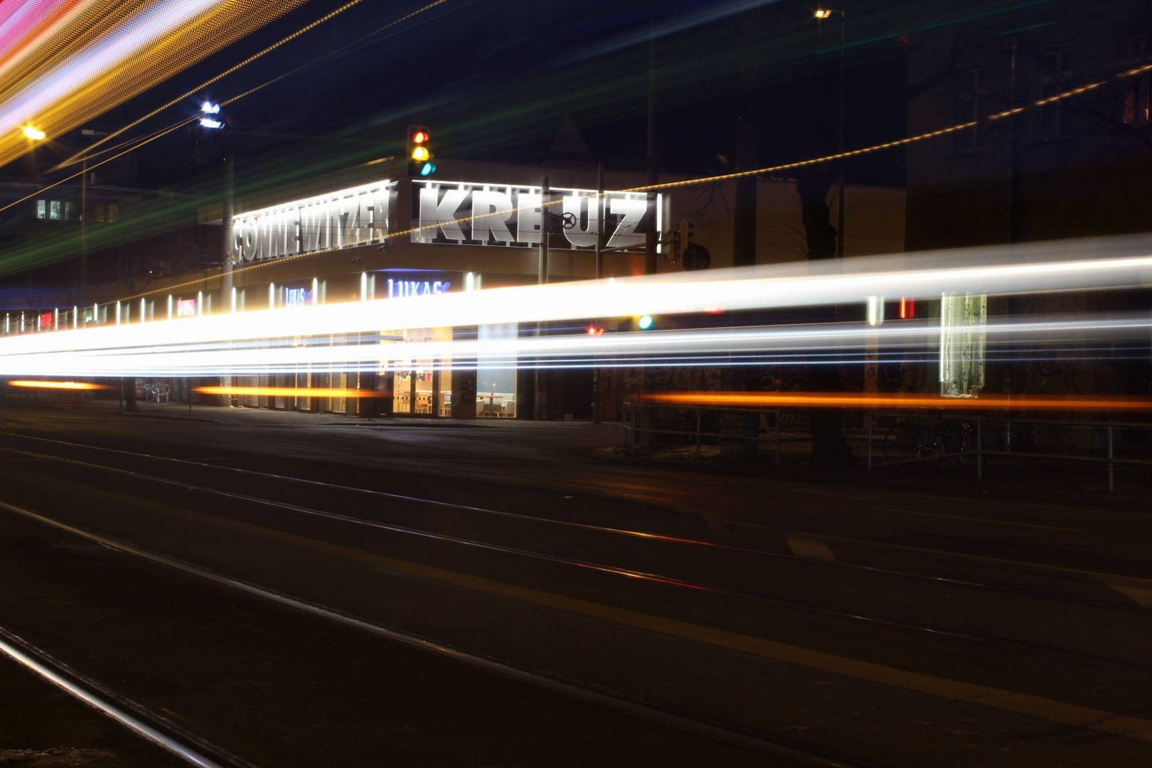 Connewitzer Kreuz bei Nacht