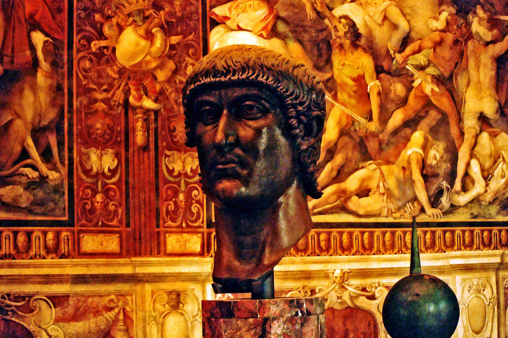 Constantine I [Great] Head & Constantine Globe, Capitoline Museums, Rome