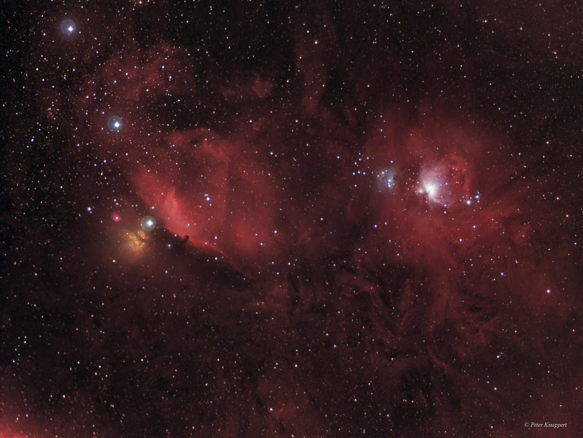 Constellation Orion in Deep Halpha