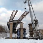 Construction of the new road bridge in "Silver Bor" - through the river Moscow - Moscow