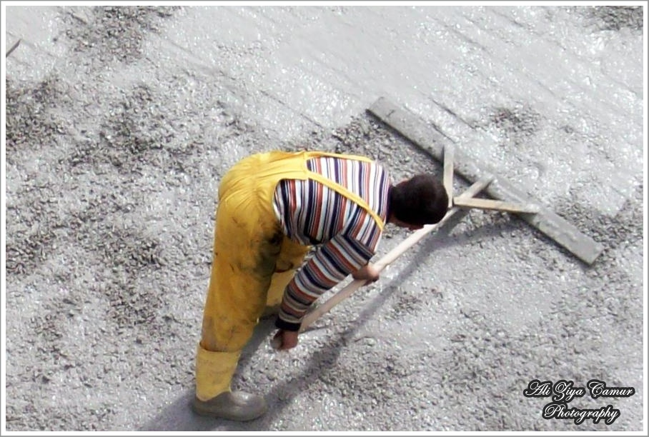 Construction Worker, Concrete and Smoothness