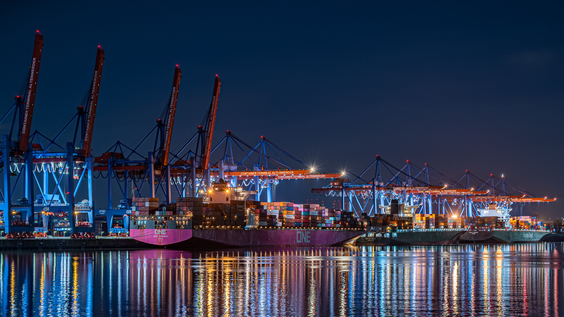 Container Terminal Altenwerder - Schiffe gucken