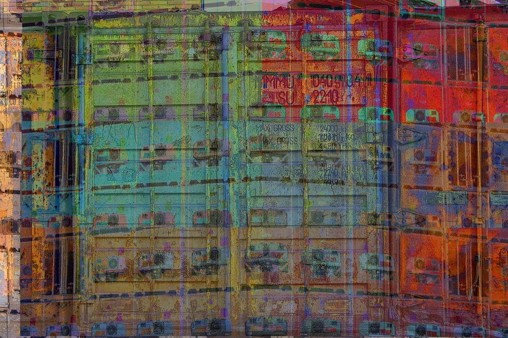 Container = Twentyfoot Equivalent Unit Foto & Bild fotokunst
