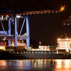 Containerhafen Altenwerder bei Nacht