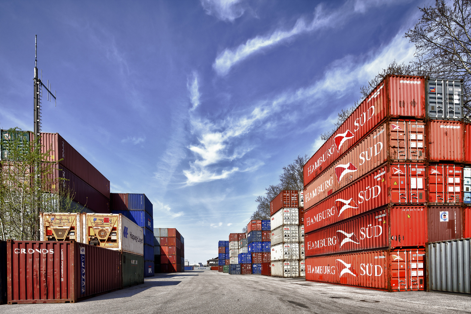 Containerhof im Mannheimer Handelshafen