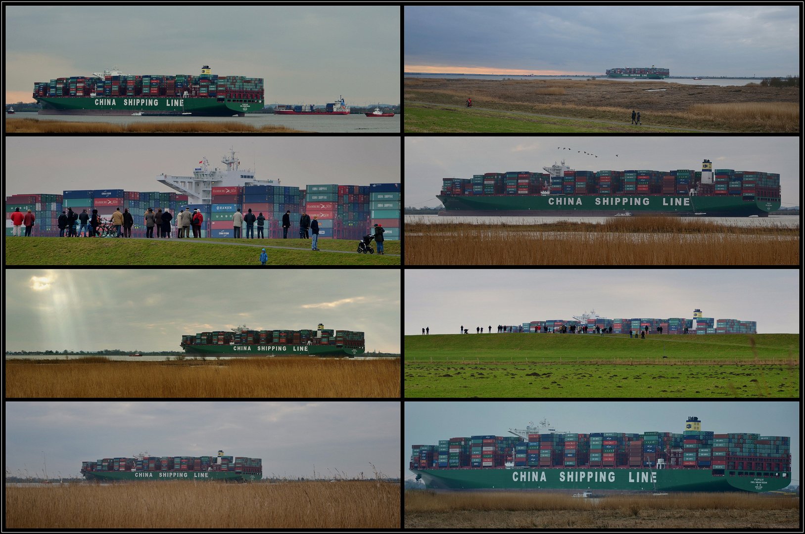 Containerriese sitzt weiter in der Elbe fest