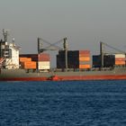 Containerschiff am Ausgang des Bosporus