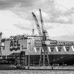 Containerschiff Atlantic Sea in Reparatur