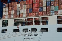 Containerschiff Cosco England