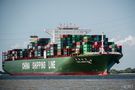 Containerschiff "CSCL MERCURY" Elbaufwärts nach Hamburg von R.Schönle 