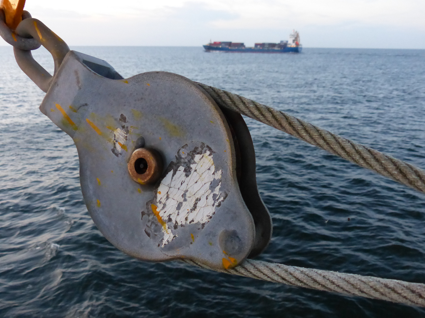 Containerschiff in Sicht