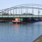 Containerschubverband auf dem Mittellandkanal bei Braunschweig