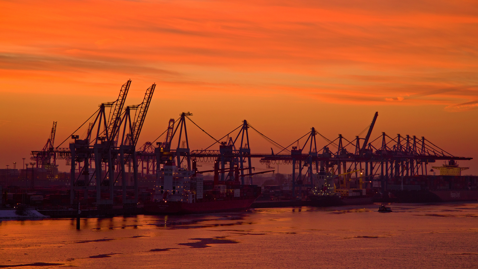 Containerterminal im Hamburger Hafen