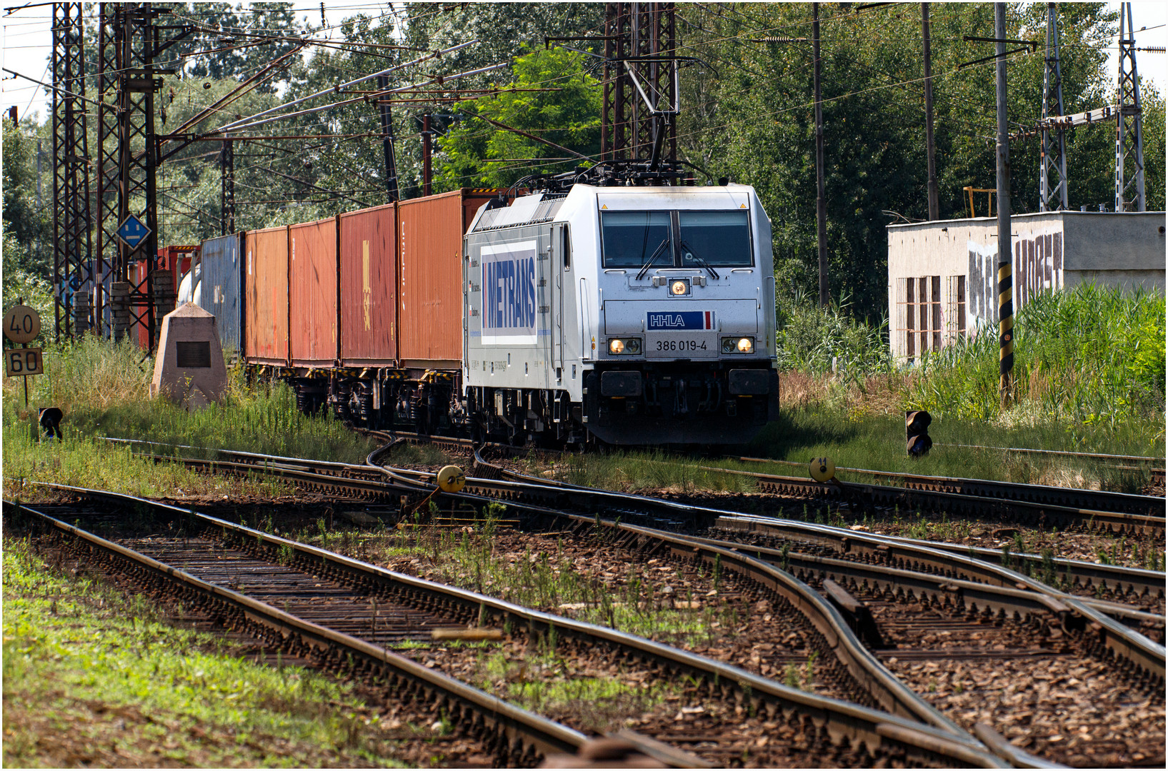 Containerzug aus Bratislava