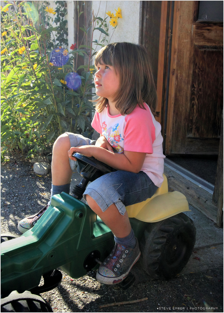 Contemplation on a 'Tractor' in the Soft Sunlight of Autumn