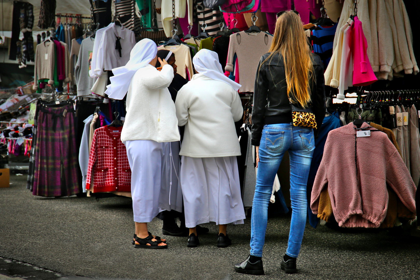 Contrasts at the Street Market