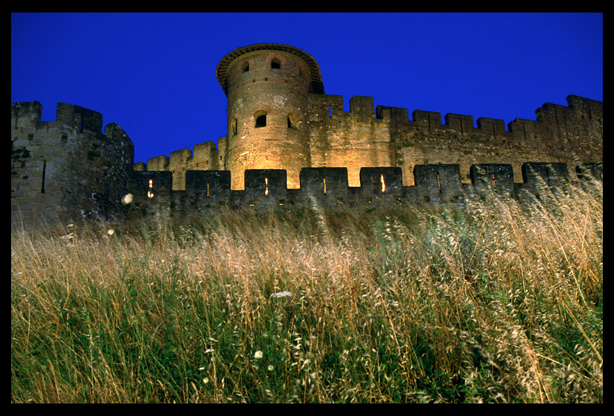 Contre-forts éclairés de la cité de Carcassonne