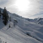 Contre jour dans la neige