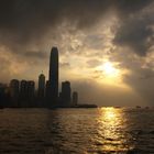 Contre jour sur la baie de Hong-Kong