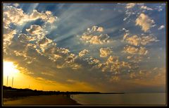 Contre-jour sur la plage de Plaisance