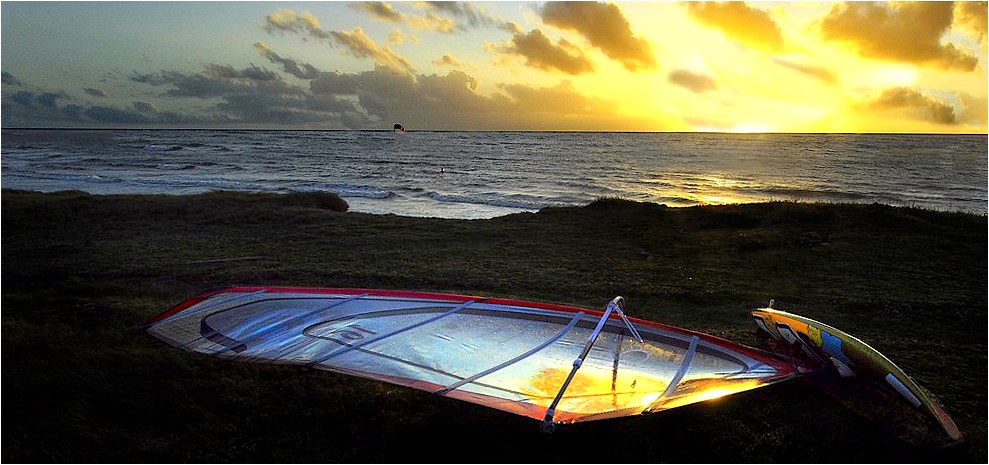 contre jour sur la voile