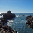 Contre-jour sur le Rocher de la Vierge