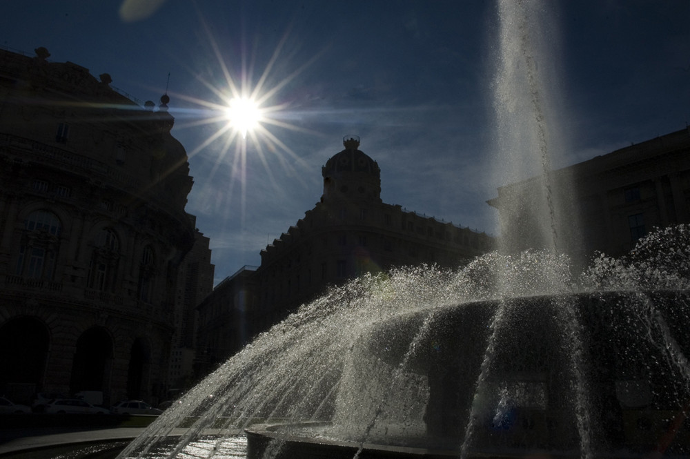 "Controluce sulla fontana" di Carlo Atzori